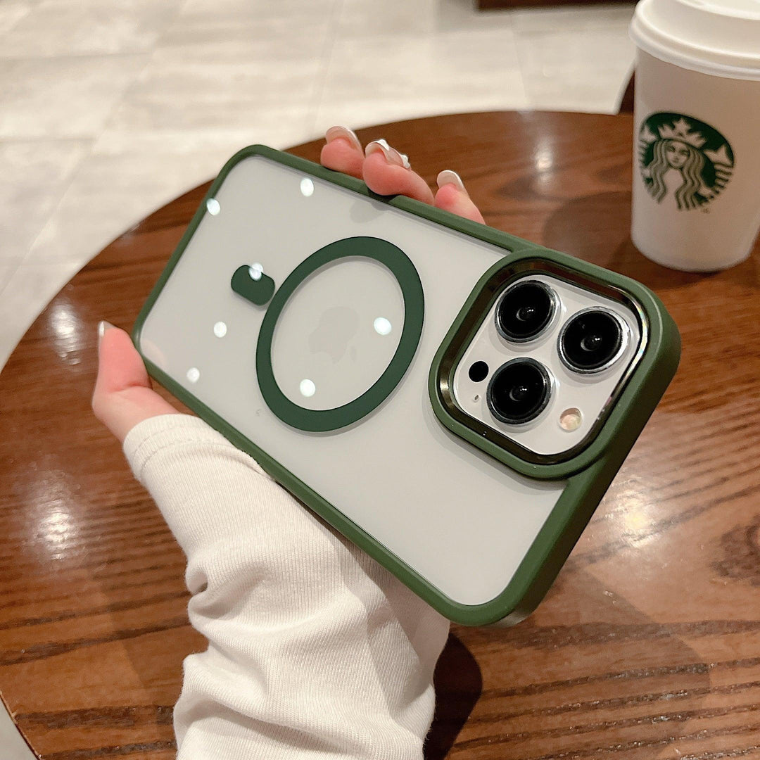 iPhone Case Clear Metallic Magsafe - Midnight Green - CASELIX