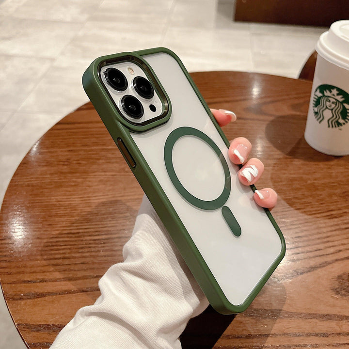 iPhone Case Clear Metallic Magsafe - Midnight Green - CASELIX