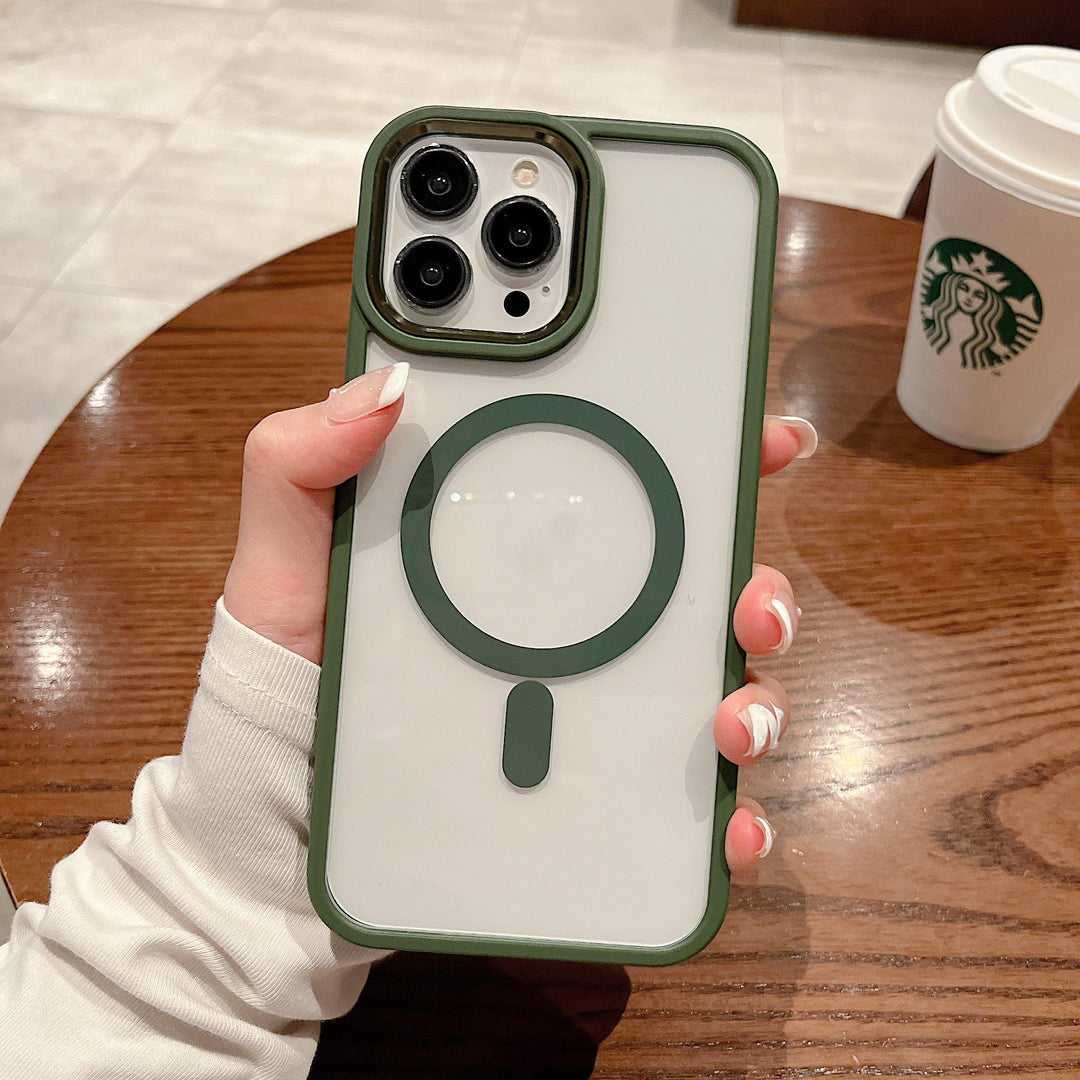 iPhone Case Clear Metallic Magsafe - Midnight Green - CASELIX