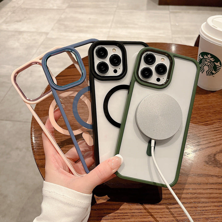 iPhone Case Clear Metallic Magsafe - Midnight Green - CASELIX