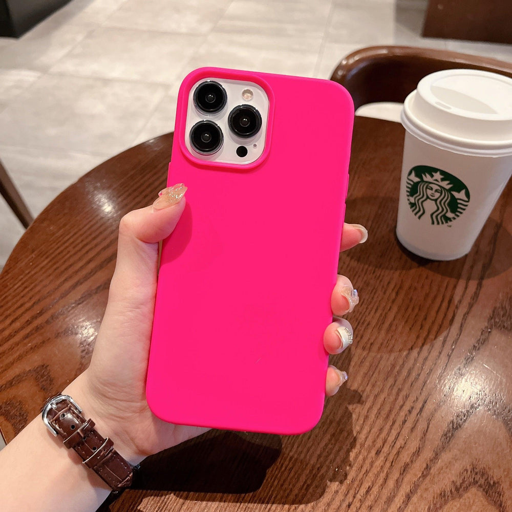iPhone Case Silicone - Neon Pink - CASELIX