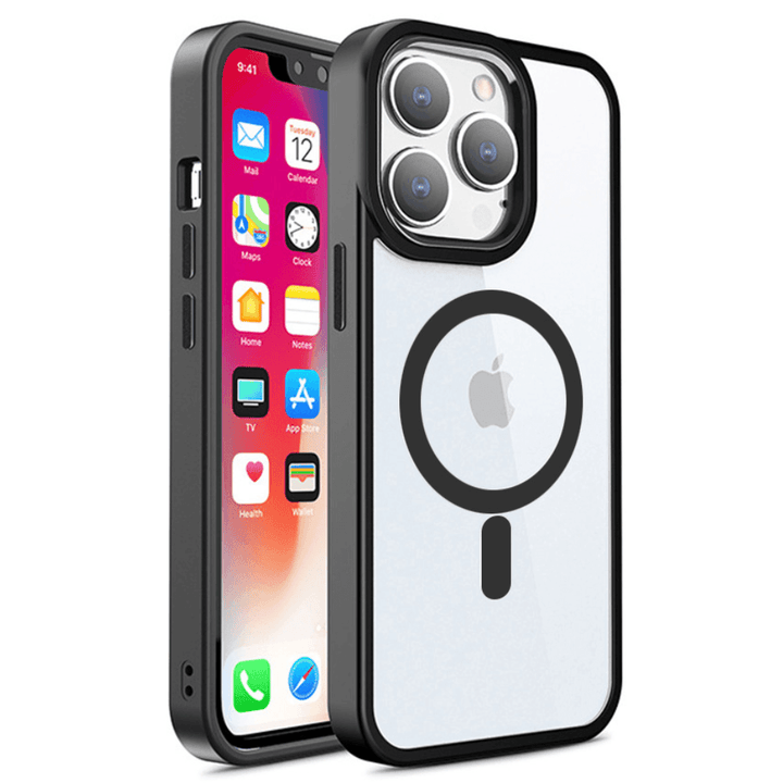 iPhone Case Clear Metallic Magsafe - Black - CASELIX
