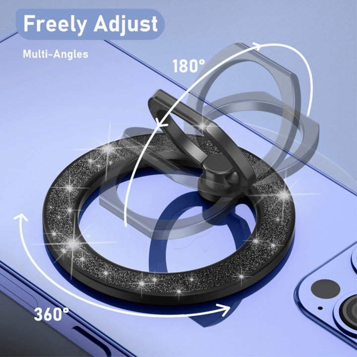 MagSafe Phone Ring stardust Glitter - Black - CASELIX