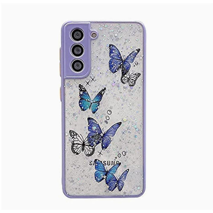 Samsung Galaxy Case Butterfly Glitter - Purple - CASELIX