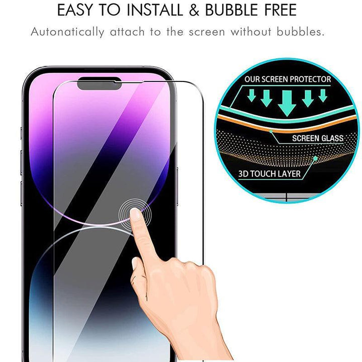 Premium Full Edge iPhone Tempered Glass Screen Protector - Crystal Clear - CASELIX
