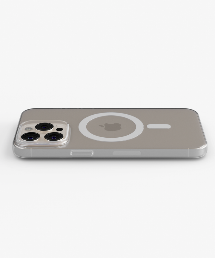 Clear MagSafe iPhone case compatible with iPhone 12, iPhone 13, iPhone 14, and iPhone 15 models, including iPhone 15 Pro and iPhone 15 Pro Max. This durable and sleek phone case offers MagSafe support for easy wireless charging. Perfect for those looking for a clear, protective case for iPhone 12, iPhone 13, iPhone 14, iPhone 16 Pro Max Case MagSafe Clear