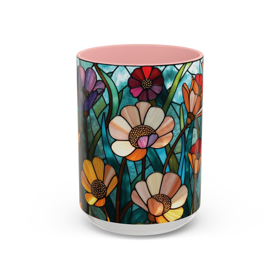 Floral Stained Glass Coffee Mug