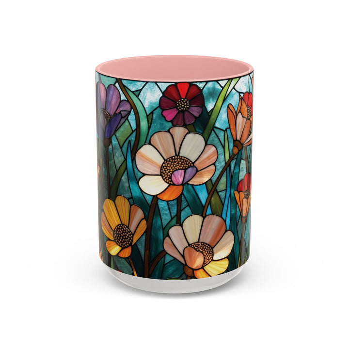 Floral Stained Glass Coffee Mug