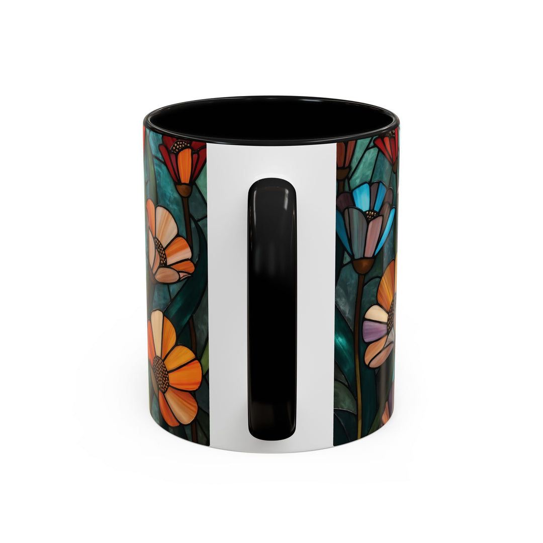 Floral Stained Glass Coffee Mug