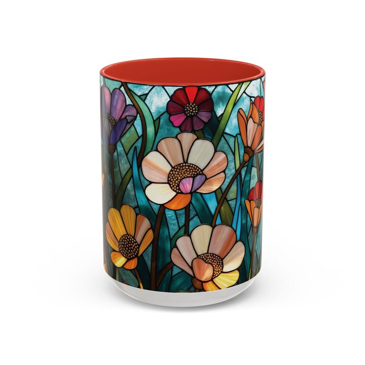Floral Stained Glass Coffee Mug