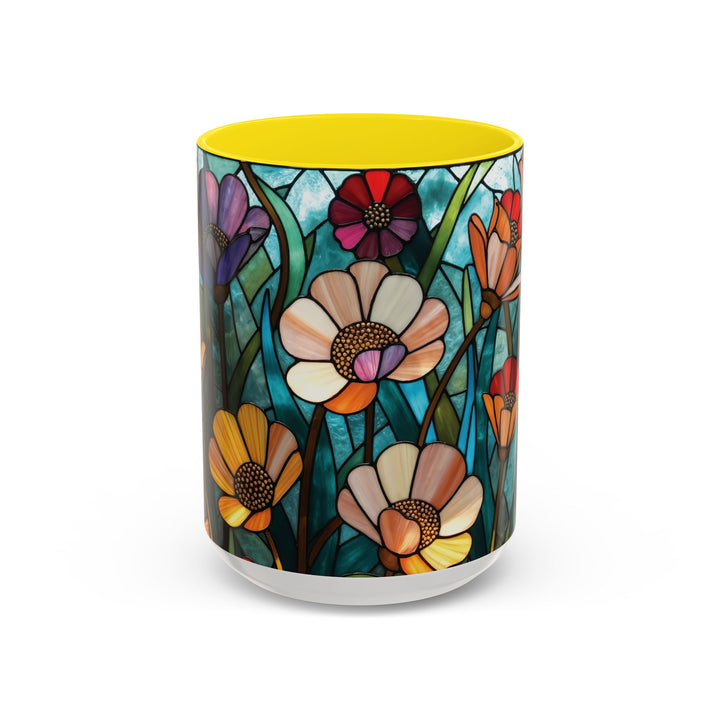 Floral Stained Glass Coffee Mug
