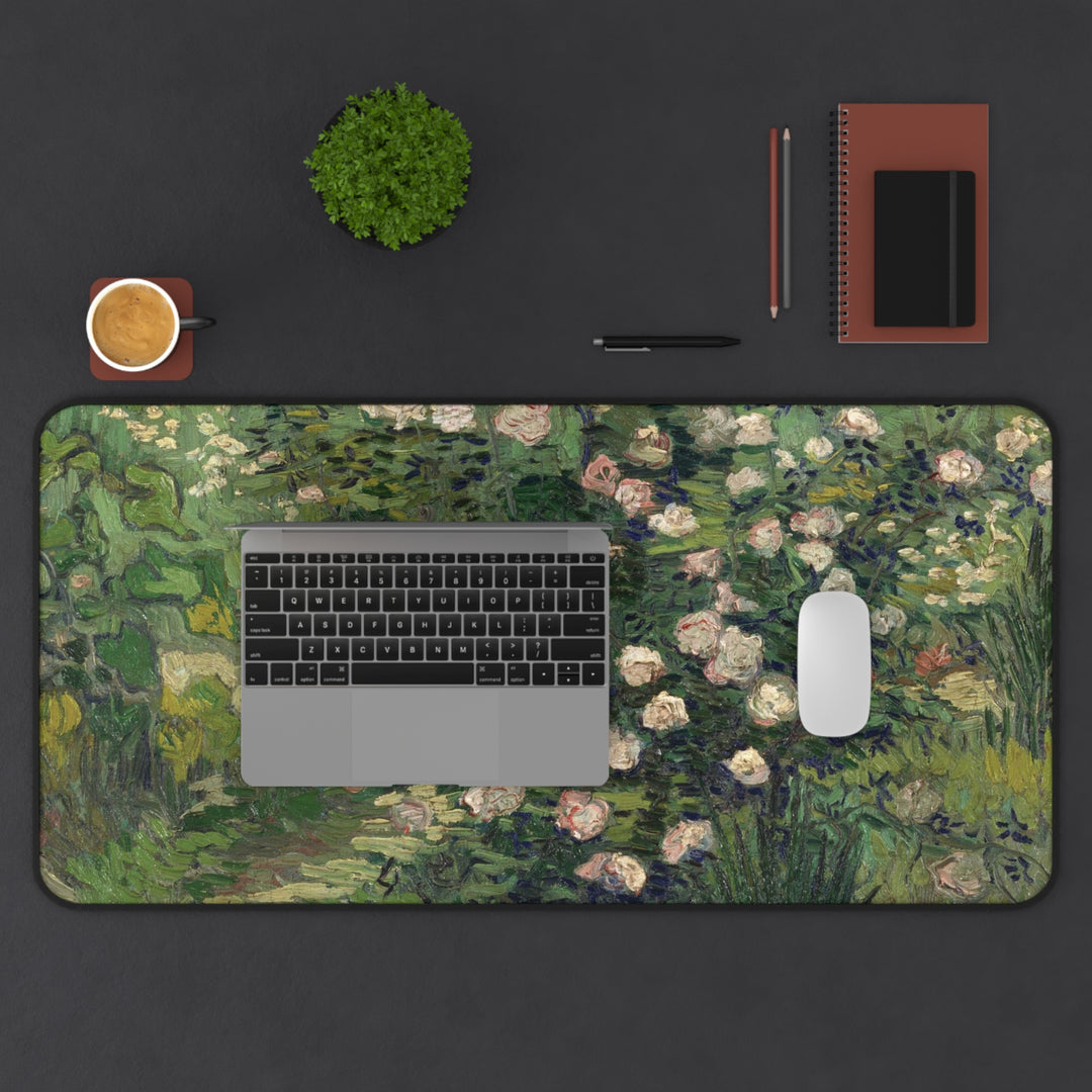 Van Gogh Roses Painting Mouse Pad