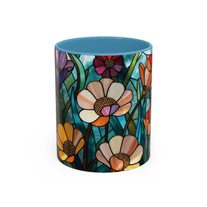 Floral Stained Glass Coffee Mug