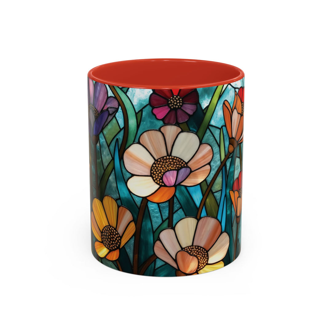 Floral Stained Glass Coffee Mug