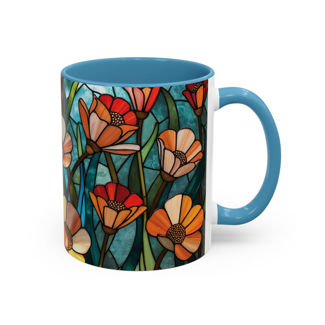 Floral Stained Glass Coffee Mug