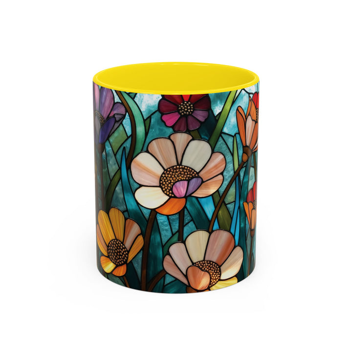 Floral Stained Glass Coffee Mug