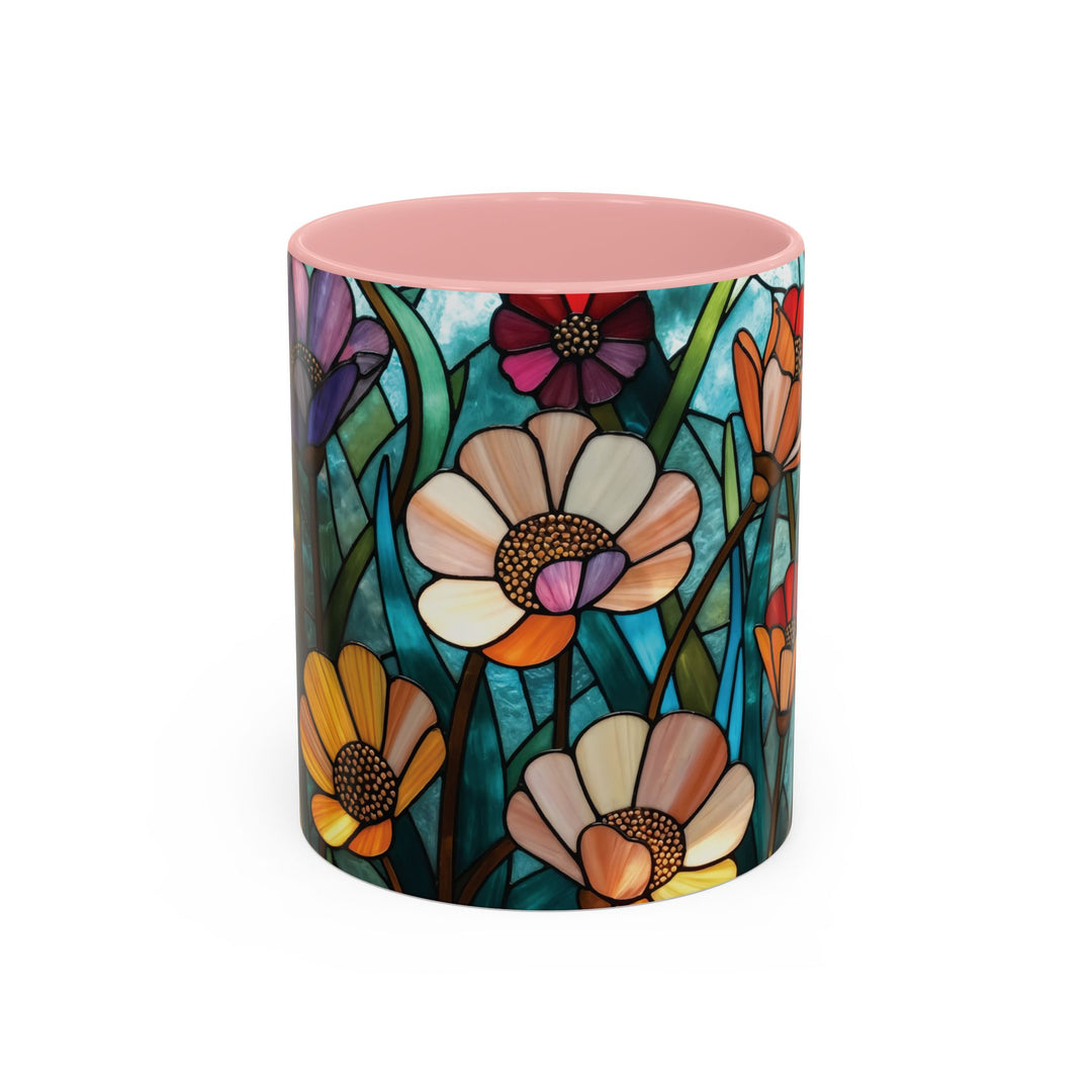 Floral Stained Glass Coffee Mug