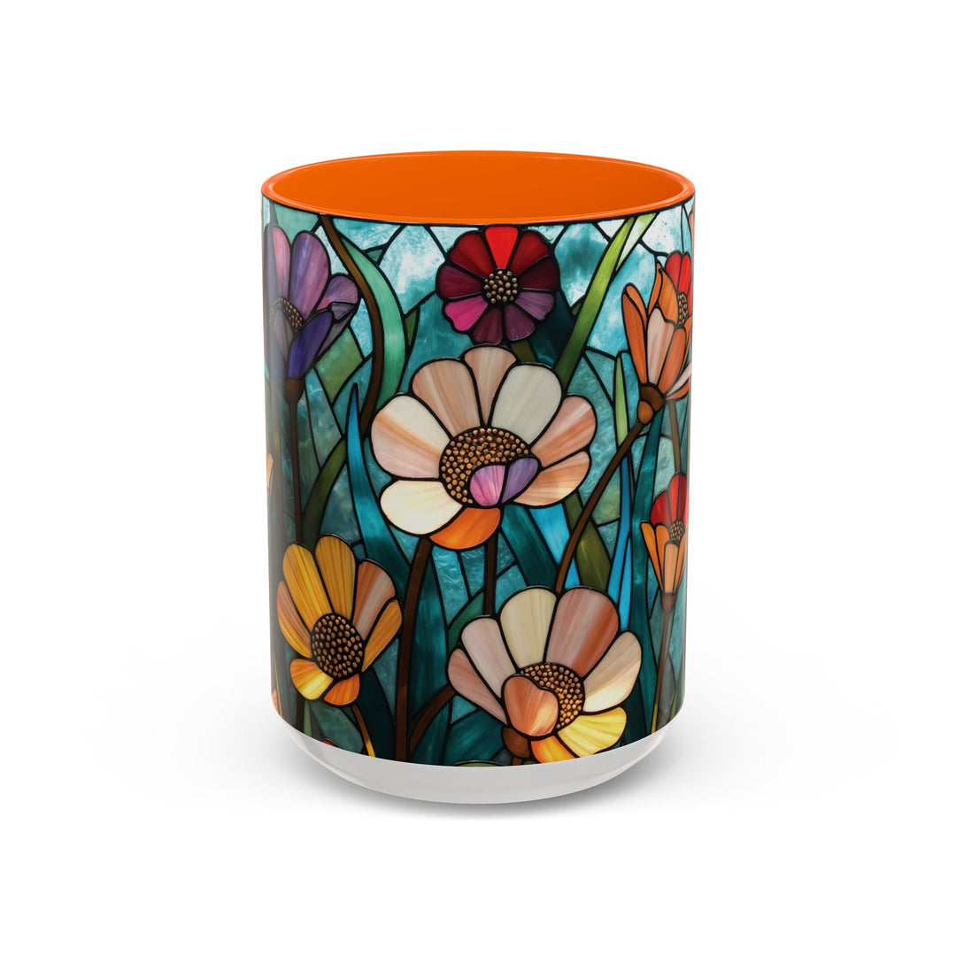 Floral Stained Glass Coffee Mug