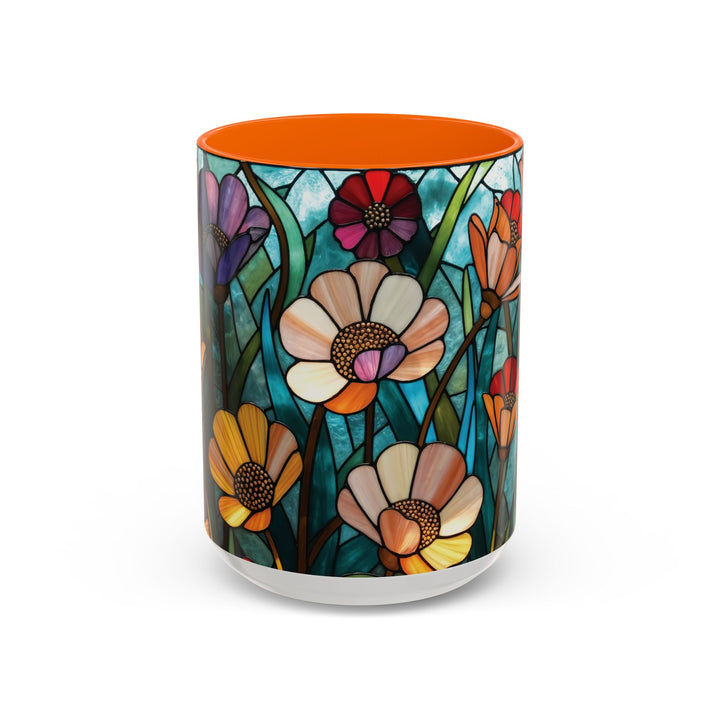 Floral Stained Glass Coffee Mug