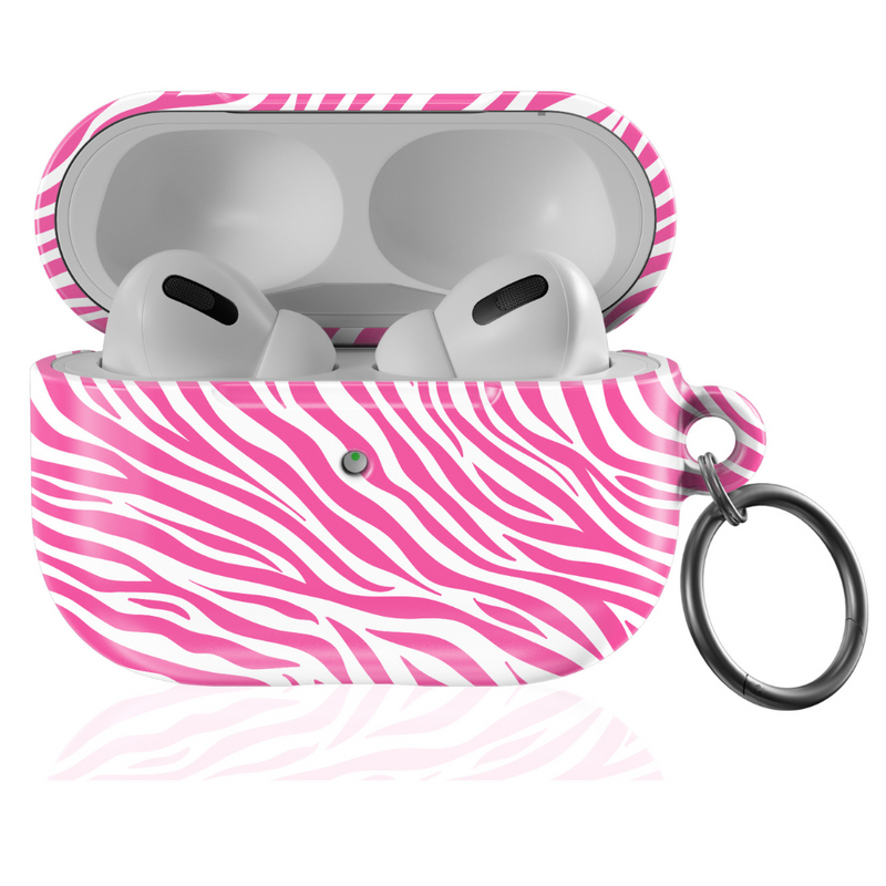 Pink Zebra AirPod Case