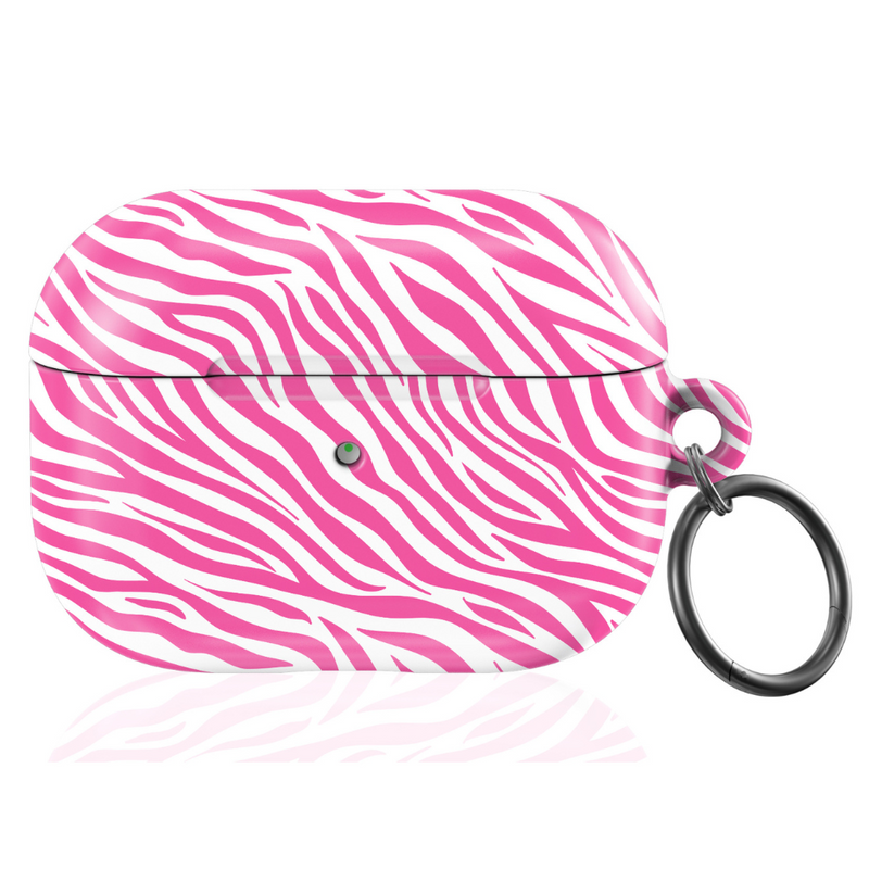Pink Zebra AirPod Case