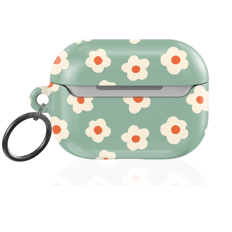 Seafoam Blossom AirPod Case