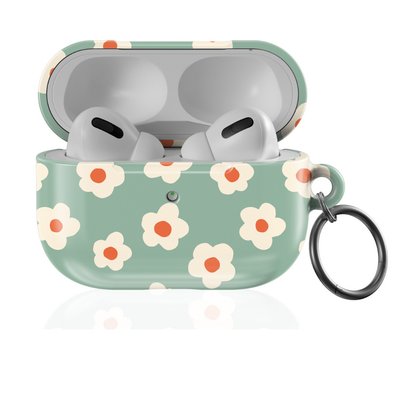 Seafoam Blossom AirPod Case