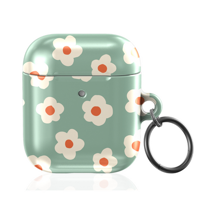 Seafoam Blossom AirPod Case