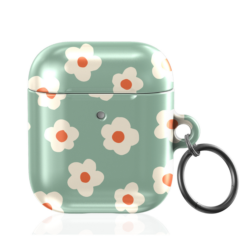 Seafoam Blossom AirPod Case