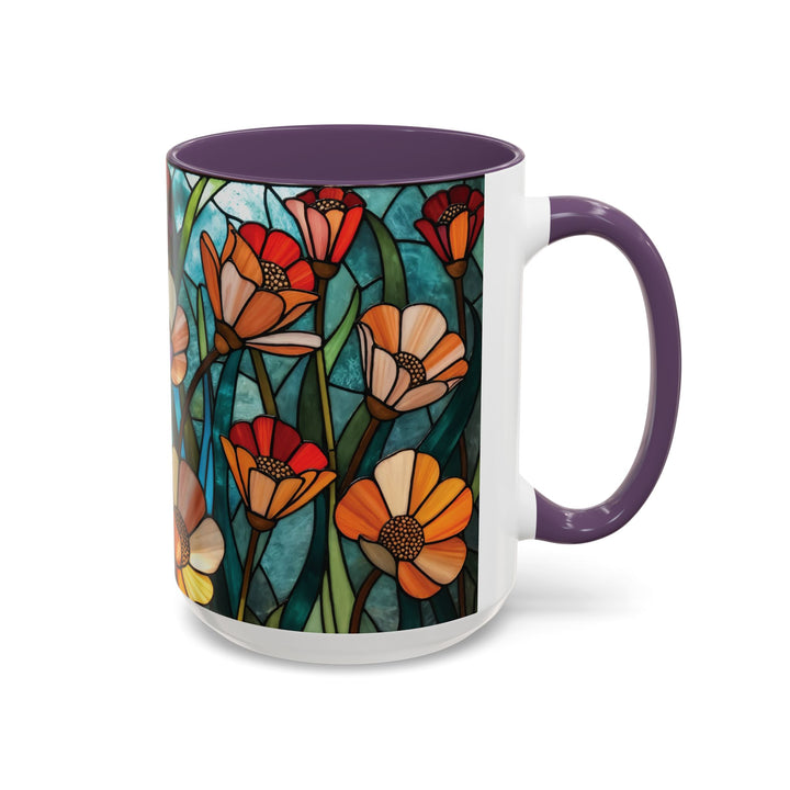 Floral Stained Glass Coffee Mug