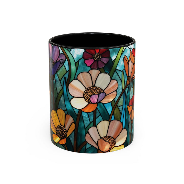 Floral Stained Glass Coffee Mug