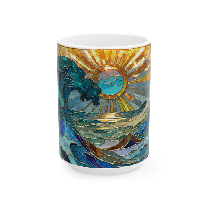 Stained Glass Oceawaves Mug