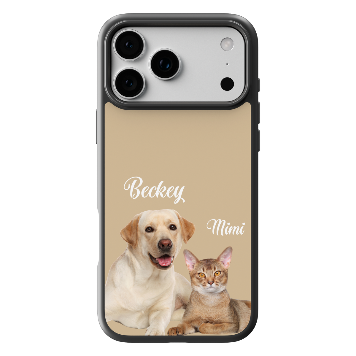 Custom Pet Photo Phone Case – Personalized Dog & Cat Design with Names for iPhone & Samsung