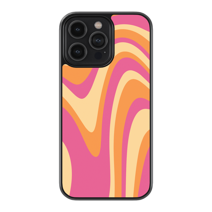Abstract pattern phone case with vibrant, intricate flower designs, available for iPhone 16, 16 Pro, 16 Pro Max, 15, 15 Pro, 14 Pro, 13 Pro, and Samsung Galaxy S24, S23, S22, S21. Aesthetic floral design inspired by classic stained glass, adding a touch of elegance and color to your device