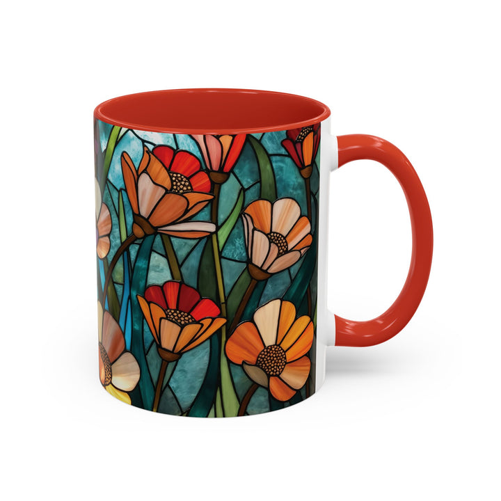 Floral Stained Glass Coffee Mug