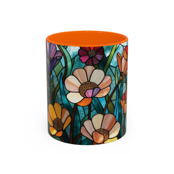 Floral Stained Glass Coffee Mug