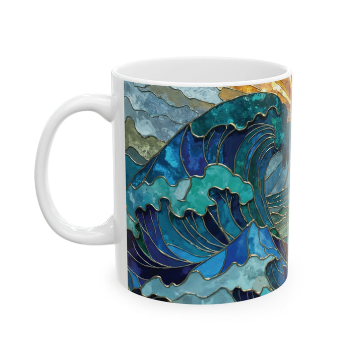 Stained Glass Oceawaves Mug