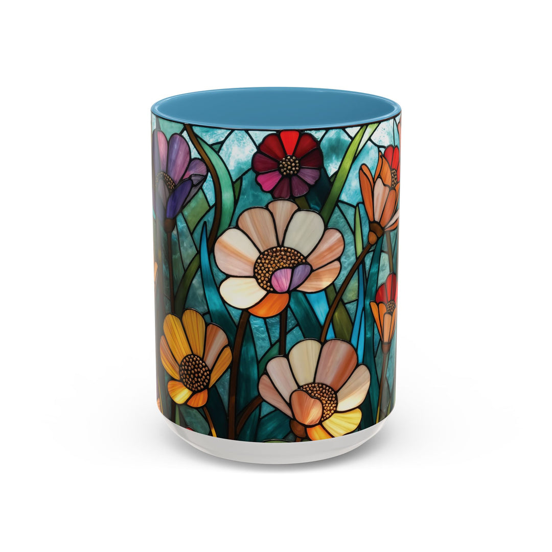 Floral Stained Glass Coffee Mug
