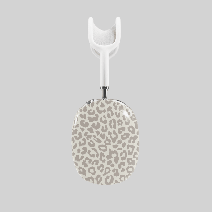 leopard print AirPods Max cover, bold and wild animal print headphone skin for Apple AirPods Max, trendy girly tech accessory.