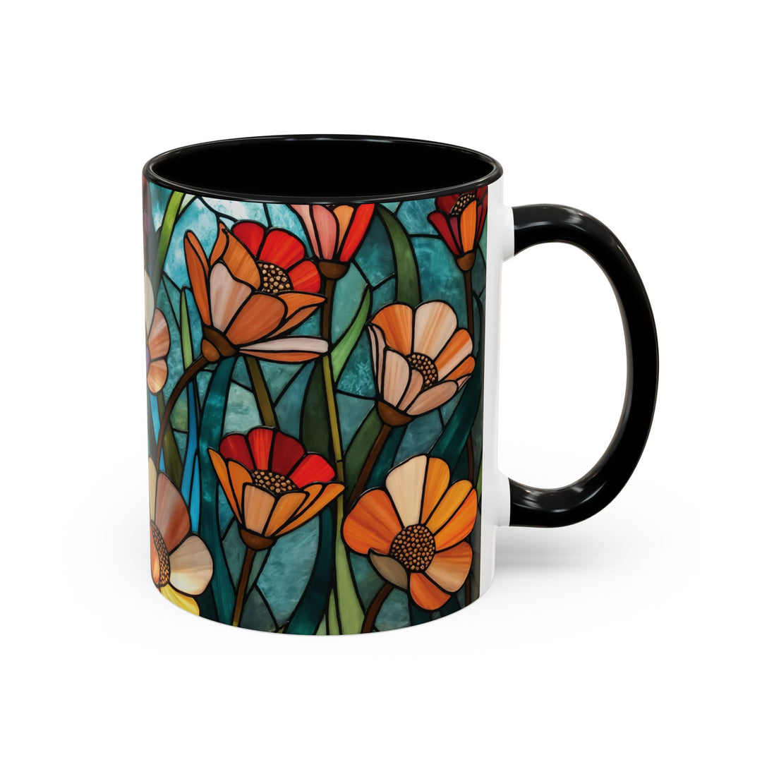 Floral Stained Glass Coffee Mug