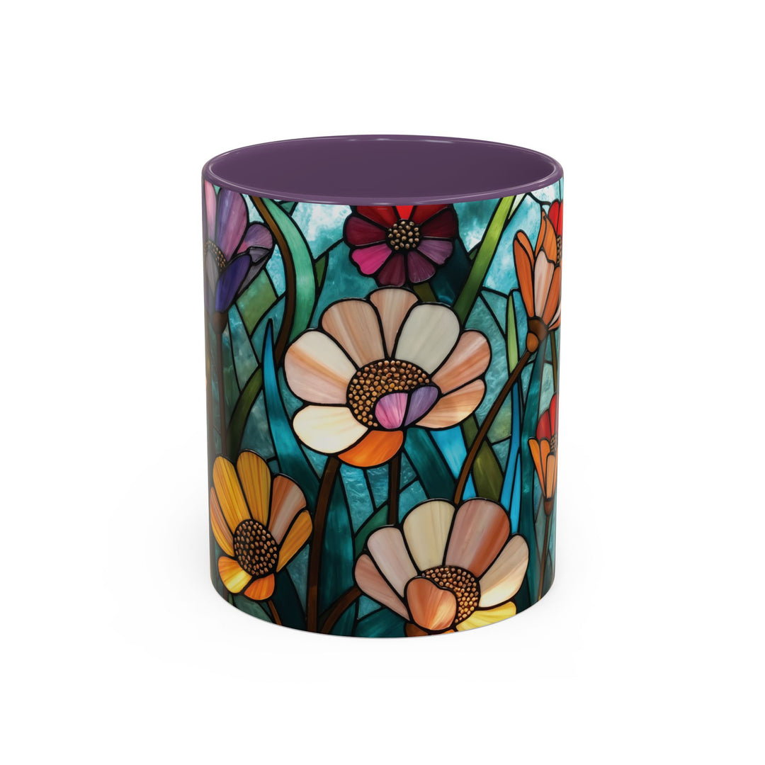 Floral Stained Glass Coffee Mug