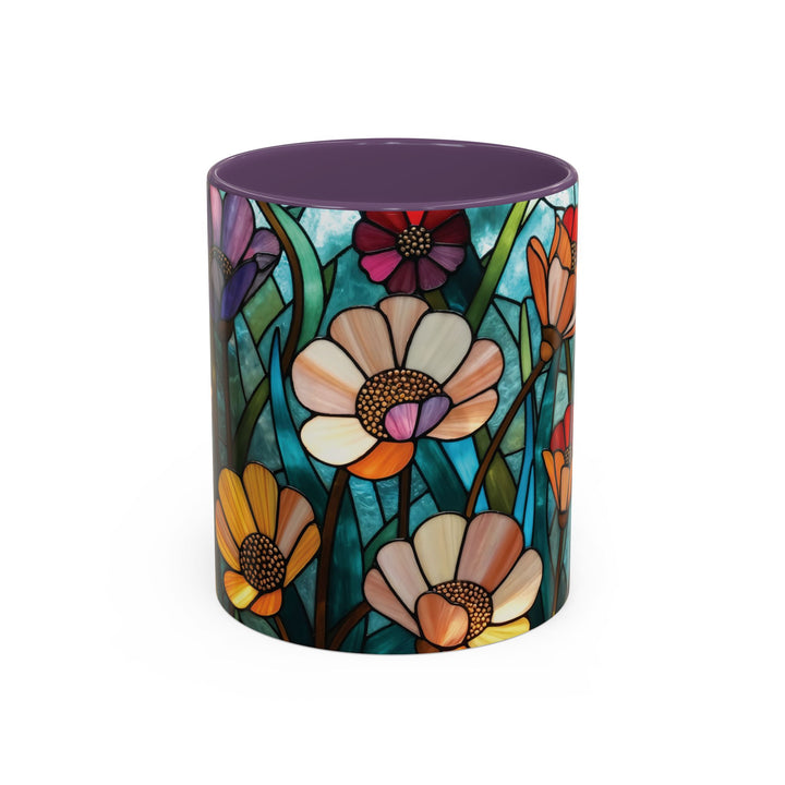 Floral Stained Glass Coffee Mug