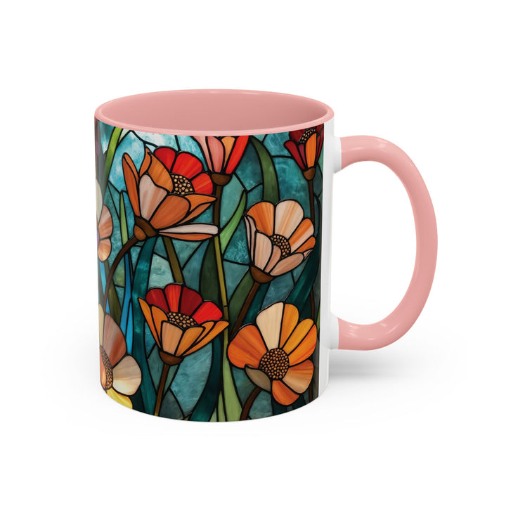 Floral Stained Glass Coffee Mug