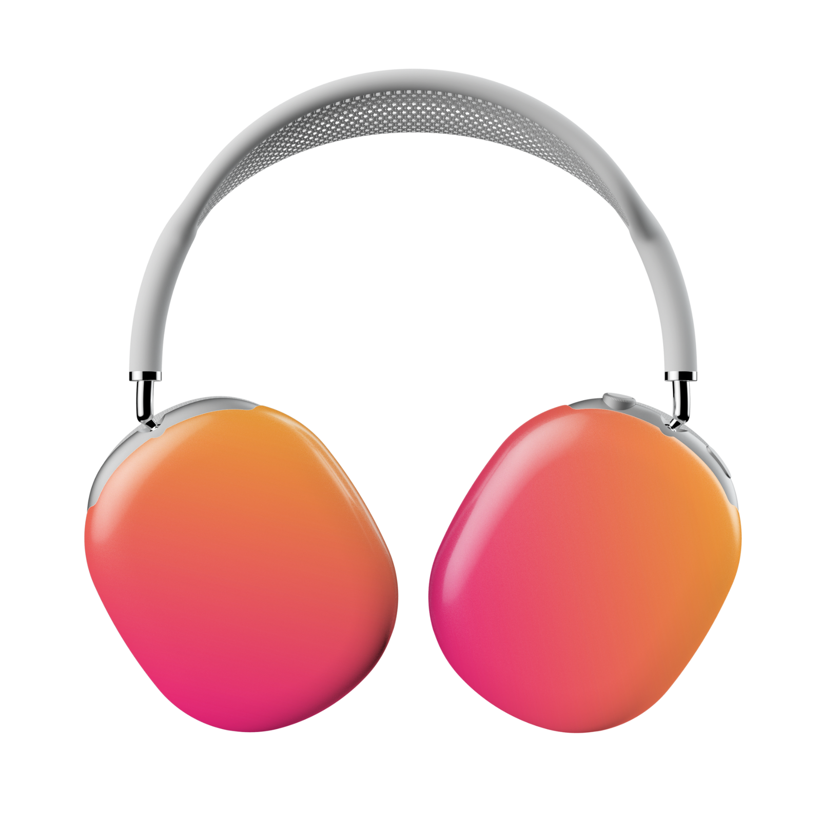 Gradient orange to pink sunset ombre protective cover for Apple AirPods Max headphones – custom colorful skin accessory