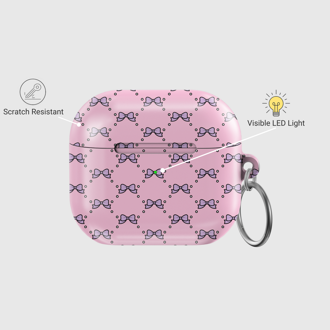 Cute protective AirPods case with stylish design, keychain ring, and durable TPU or hard shell cover – compatible with AirPods Pro, AirPods 1st, 2nd, and 3rd generation