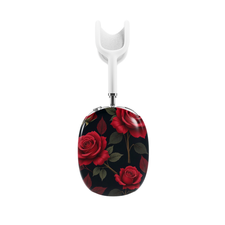Girly AirPods Max cover with Floral pattern, cute aesthetic AirPods Max skin, protective case for Apple AirPods Max headphones.