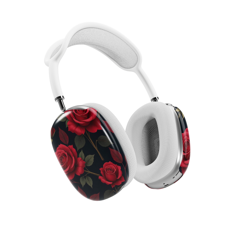 Girly AirPods Max cover with Floral pattern, cute aesthetic AirPods Max skin, protective case for Apple AirPods Max headphones.