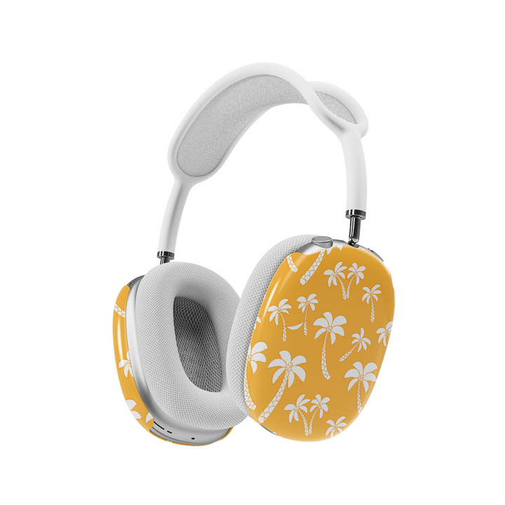 Summer AirPods Max cover with palm trees pattern, cute aesthetic AirPods Max skin, protective case for Apple AirPods Max headphone