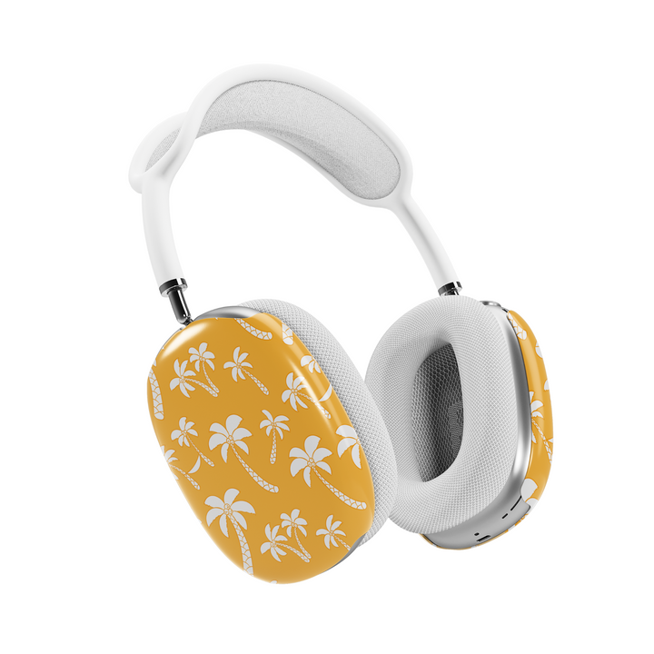 Summer AirPods Max cover with palm trees pattern, cute aesthetic AirPods Max skin, protective case for Apple AirPods Max headphone