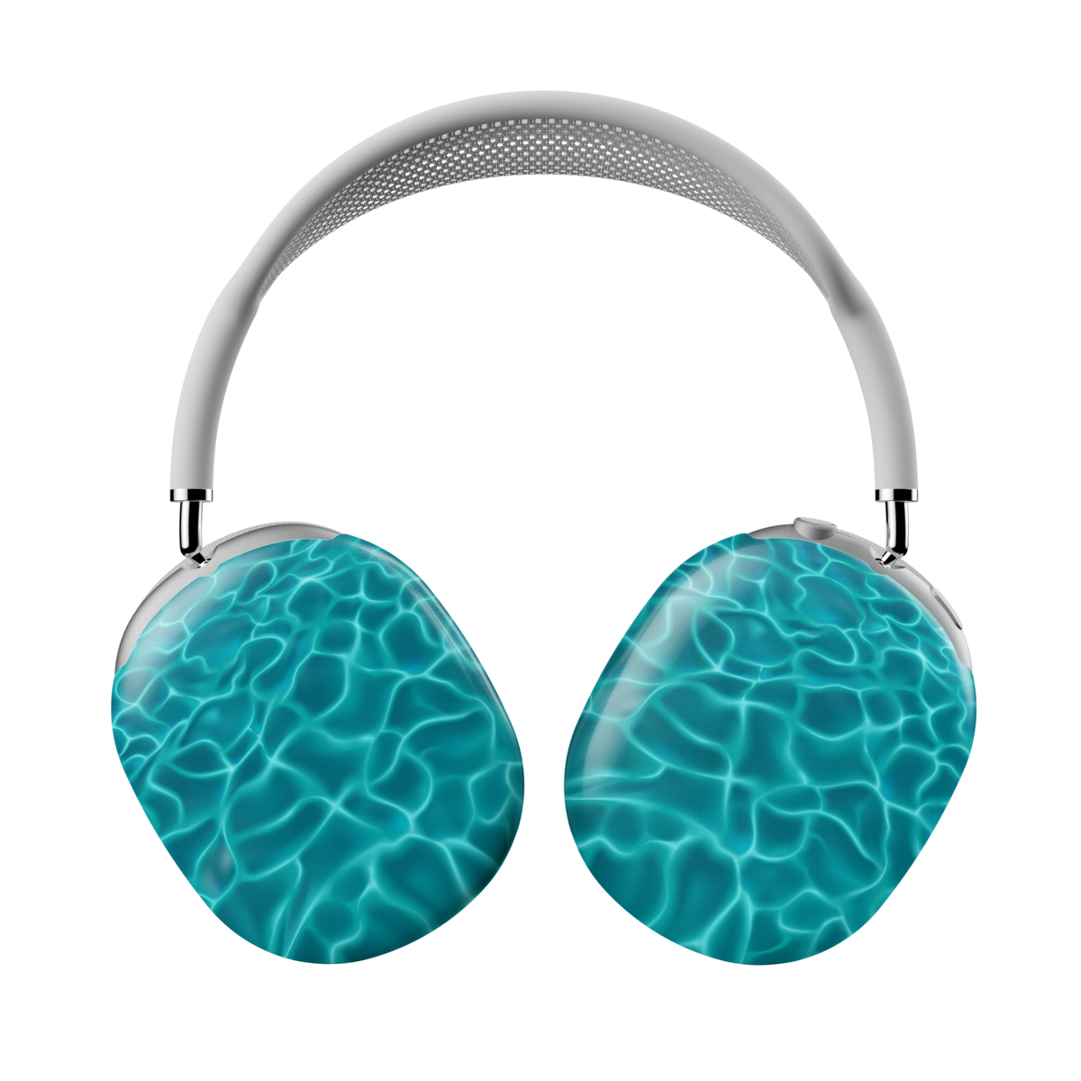 Aqua ripple AirPods Max case with realistic turquoise ocean water design – summer beach themed headphone cover for Apple AirPods Max